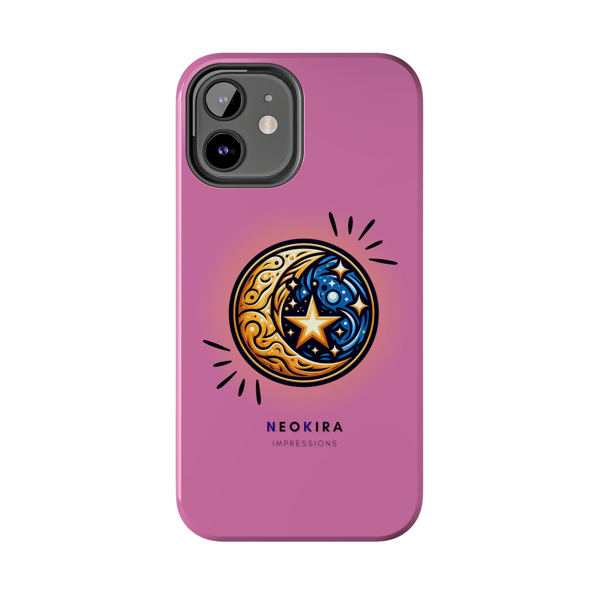 MOON AND STARS (PINK) Tough Phone Cases Phone Case Printify   