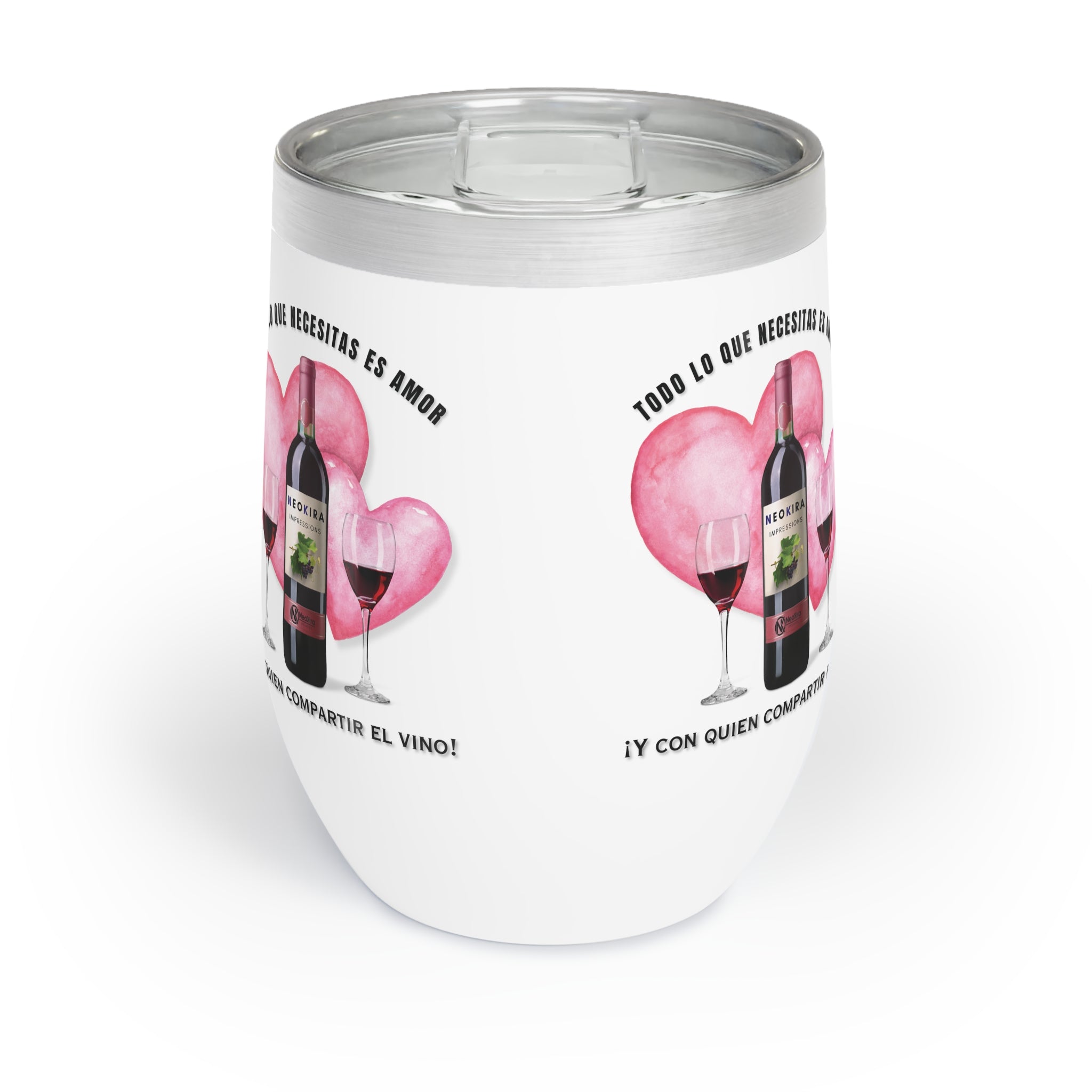 AMOR Y VINO Chill Wine Tumbler Wine Tumbler Printify   