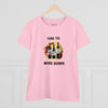 TIME TO WINE DOWN Women's Midweight Cotton Tee T-Shirt Printify   