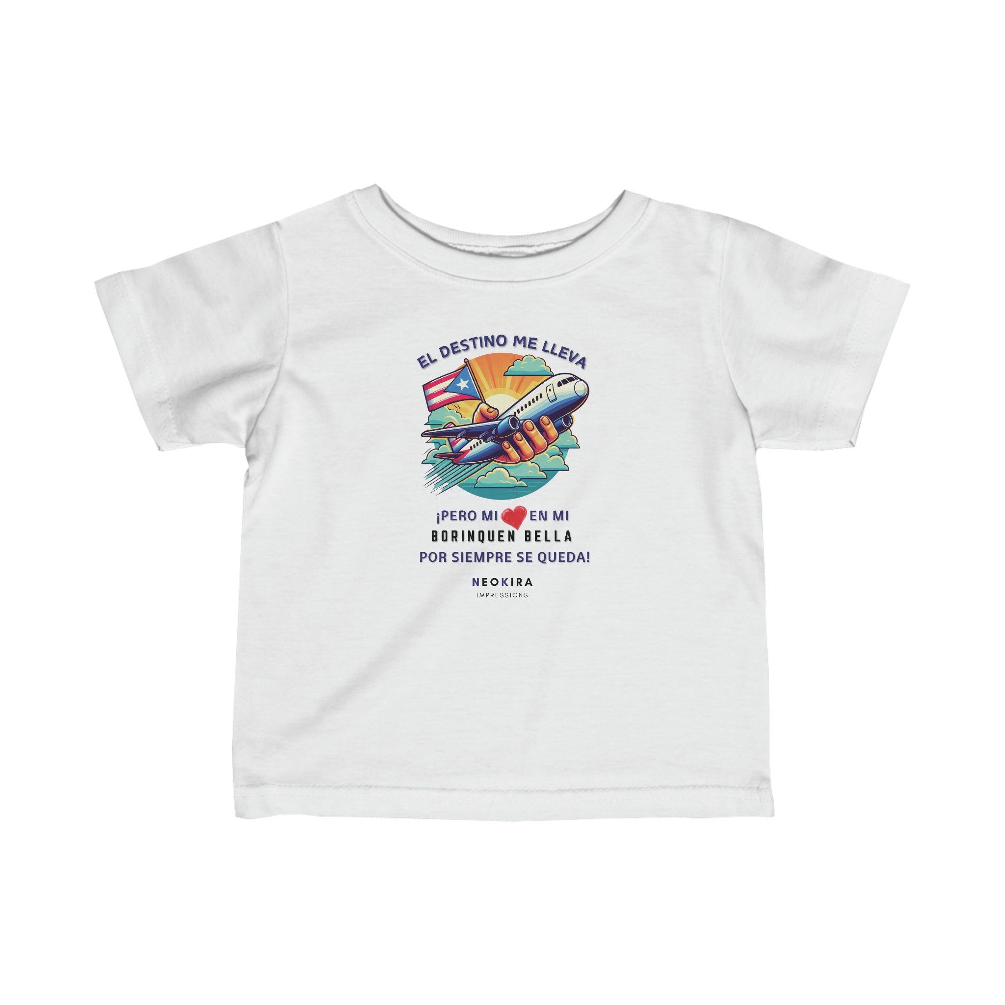 EL DESTINO ME LLEVA Infant Fine Jersey Tee Kids clothes Printify White 6M 