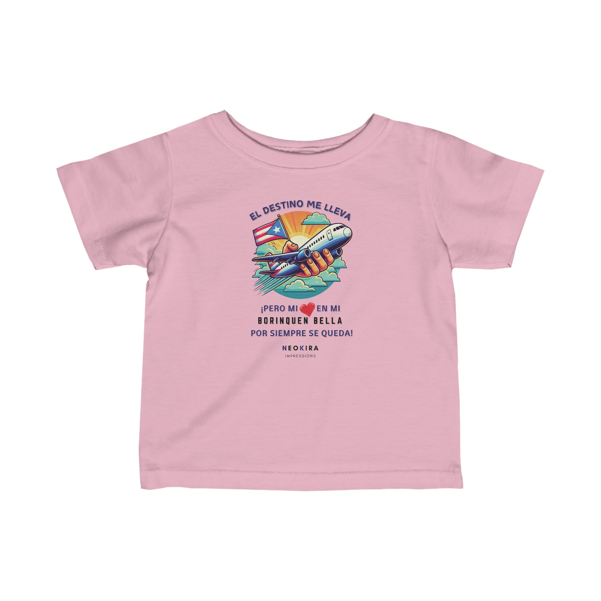 EL DESTINO ME LLEVA Infant Fine Jersey Tee Kids clothes Printify Pink 6M 