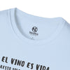 EL VINO ES VIDA Unisex Softstyle T-Shirt T-Shirt Printify   