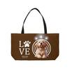 DOG LOVE BROWN Tote Bag - NeoKira Unlimited