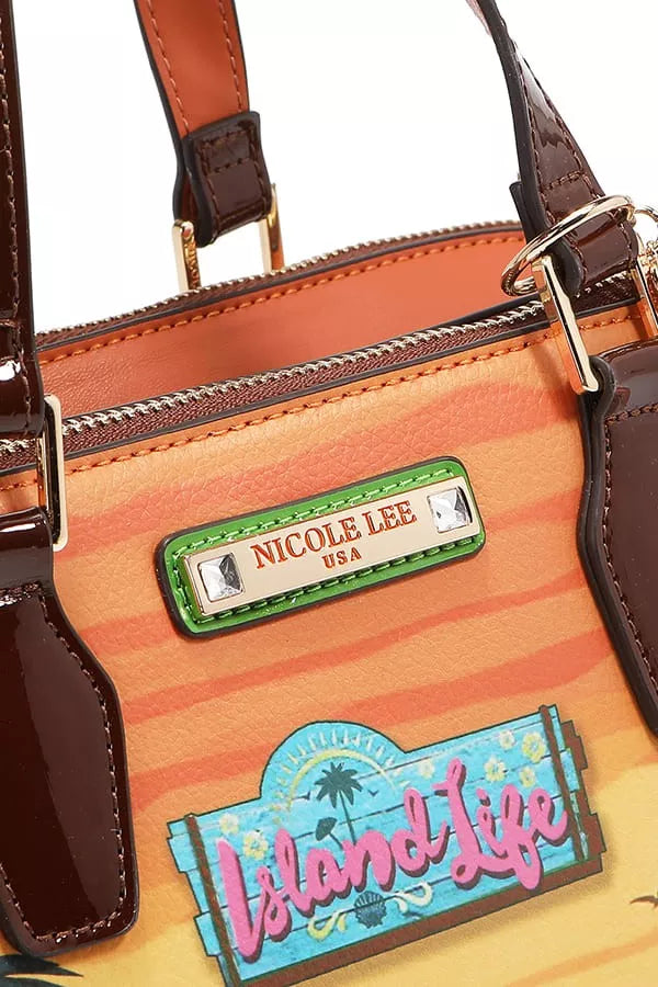 Nicole Lee USA Sun and Sand Vegan Leather Handbag Tropical Chic - NeoKira Unlimited