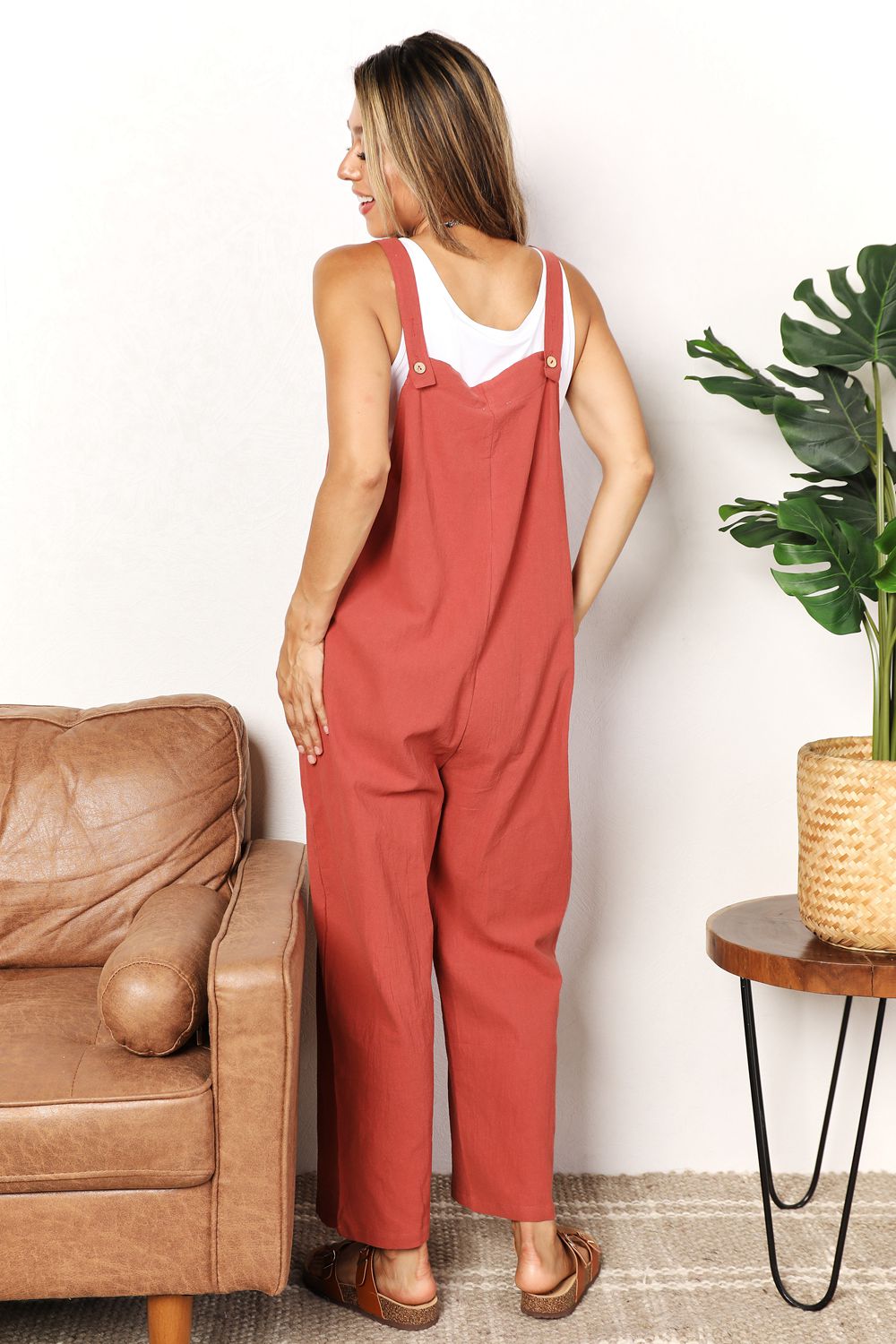 Wide Leg Overalls with Front Pockets - NeoKira Unlimited