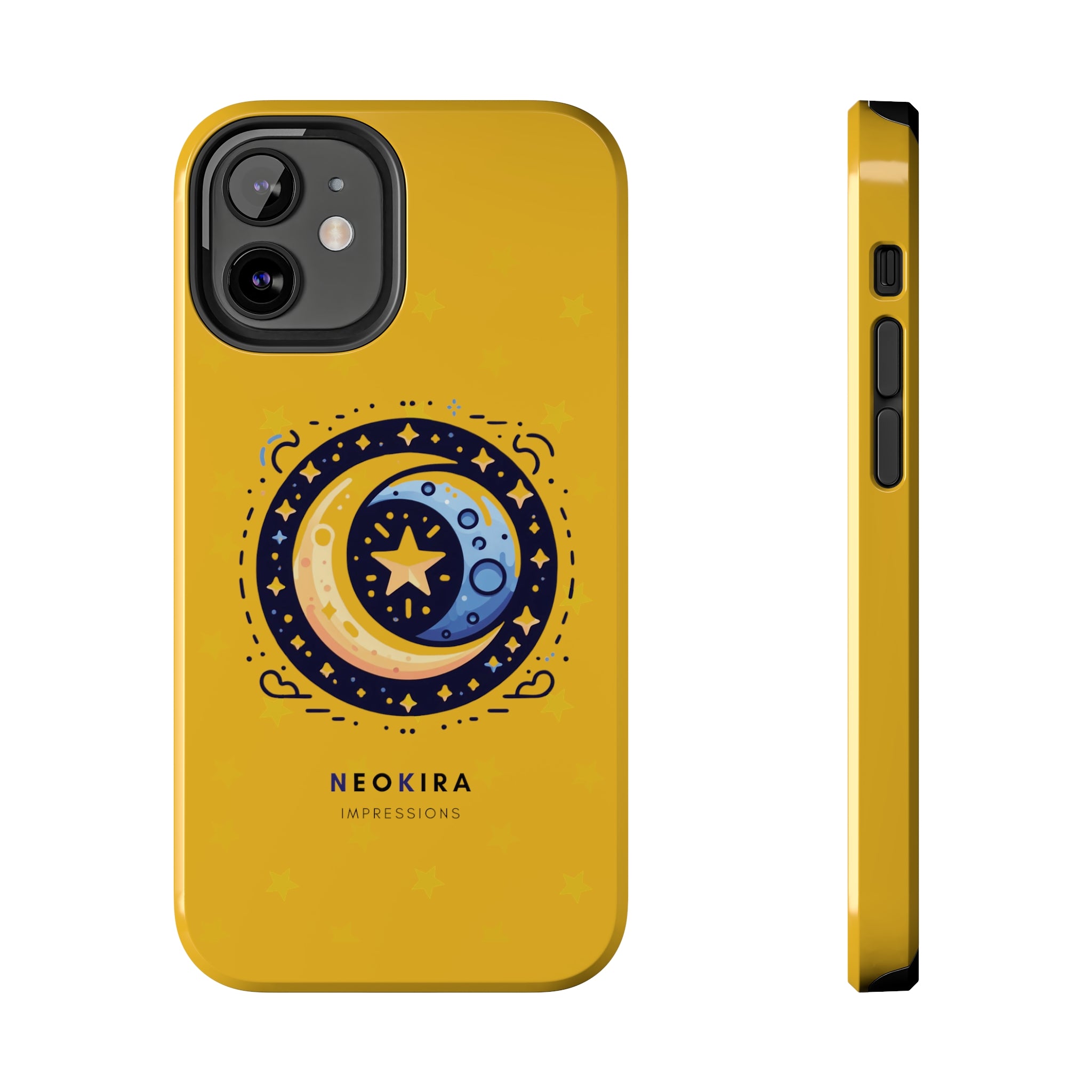 MOON AND STARS (YELLOW) Tough Phone Cases Phone Case Printify   