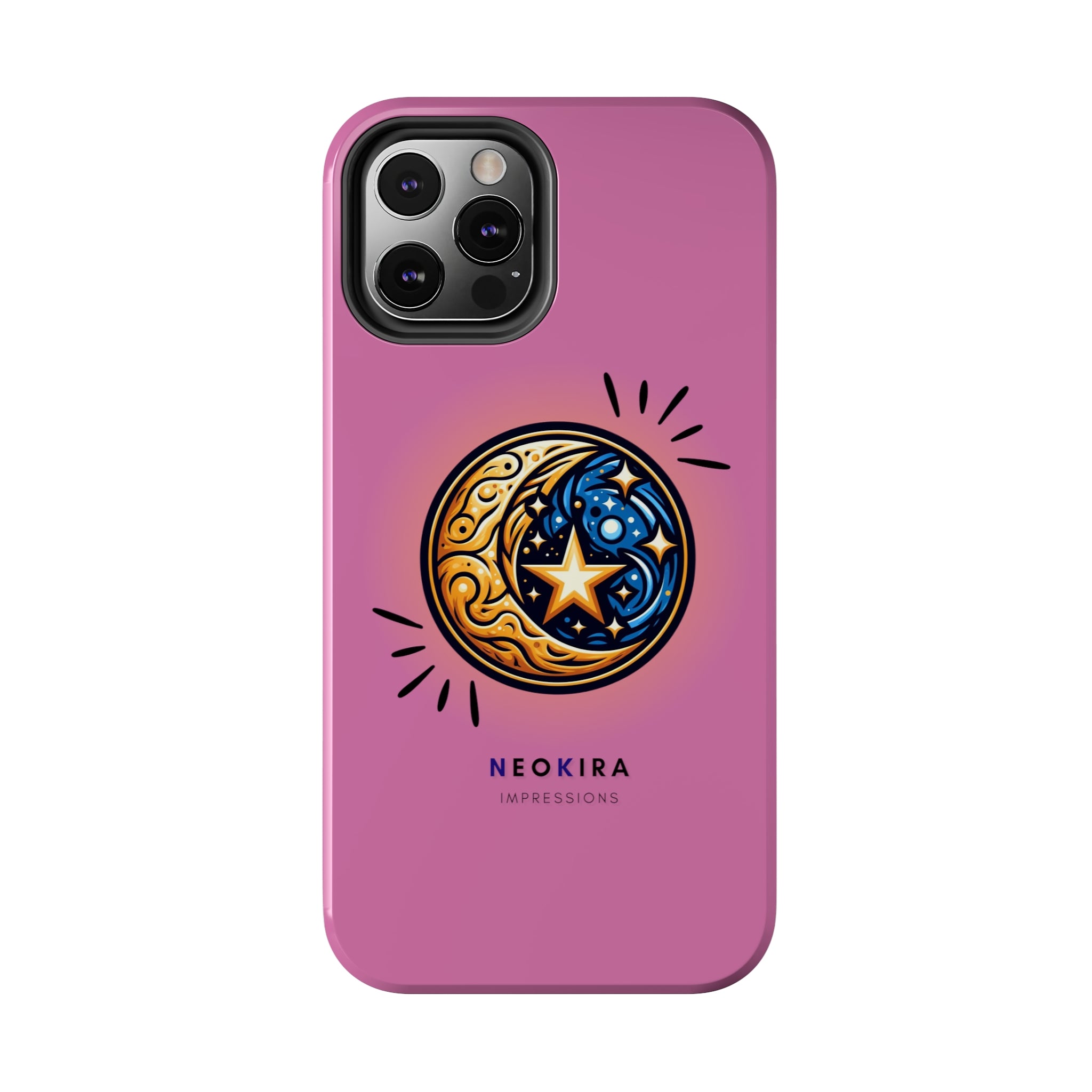 MOON AND STARS (PINK) Tough Phone Cases Phone Case Printify   