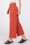 SAGE + FIG Wide Leg Cropped Pants Pants Trendsi   