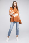 BiBi Ribbed Hem Stripe Sweater Sweater BiBi   