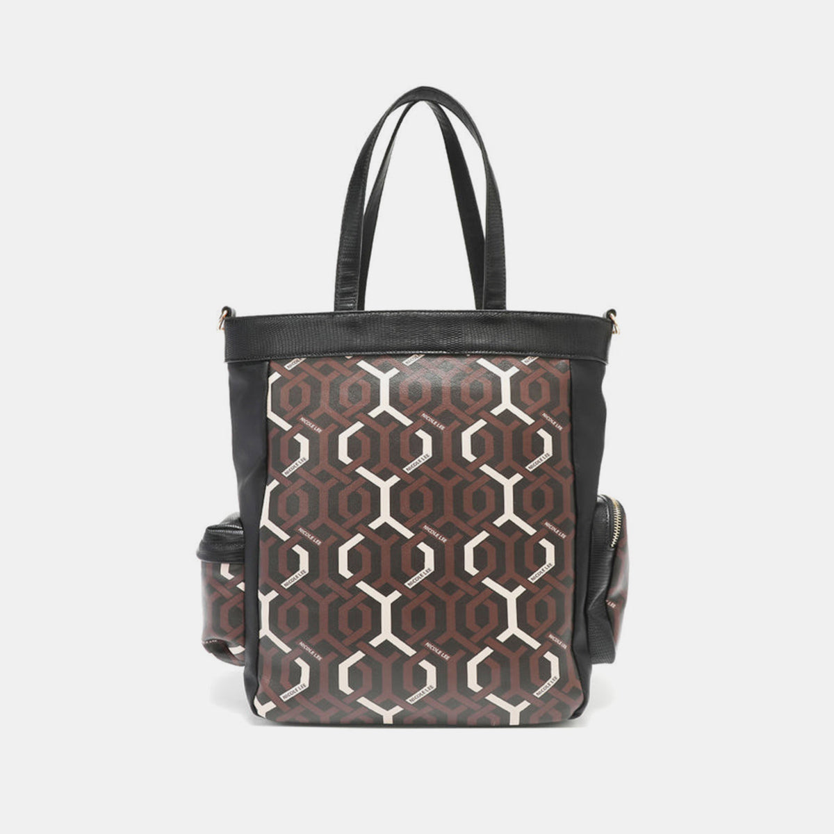 Nicole Lee USA Geometric Pattern Tote Bag Tote Bag Trendsi   