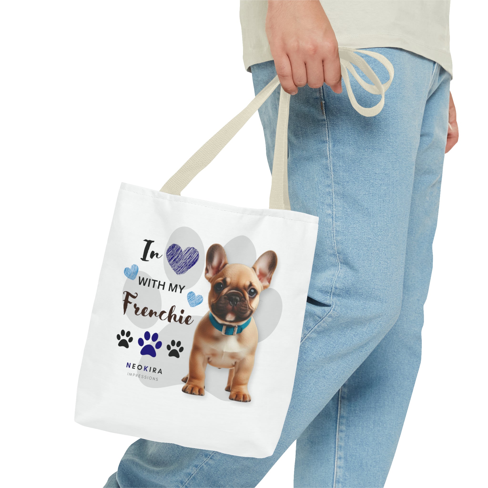 FRENCHIE Tote Bag Tote Bag Printify   