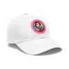 ICE CREAM Dad Hat with Leather Patch (Round) Caps Printify   