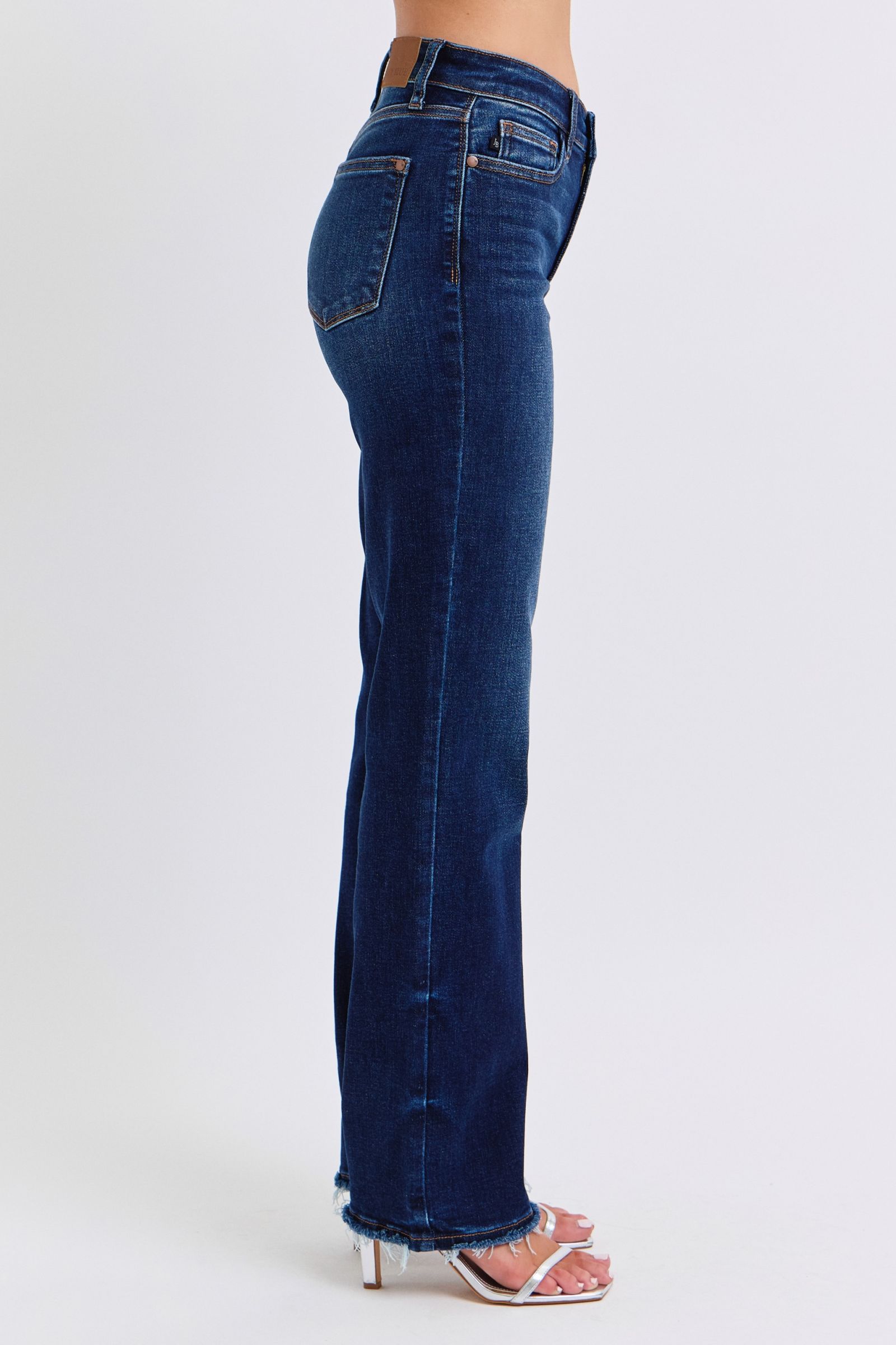 Judy Blue Full Size Raw Hem Straight Leg Jeans - NeoKira Unlimited