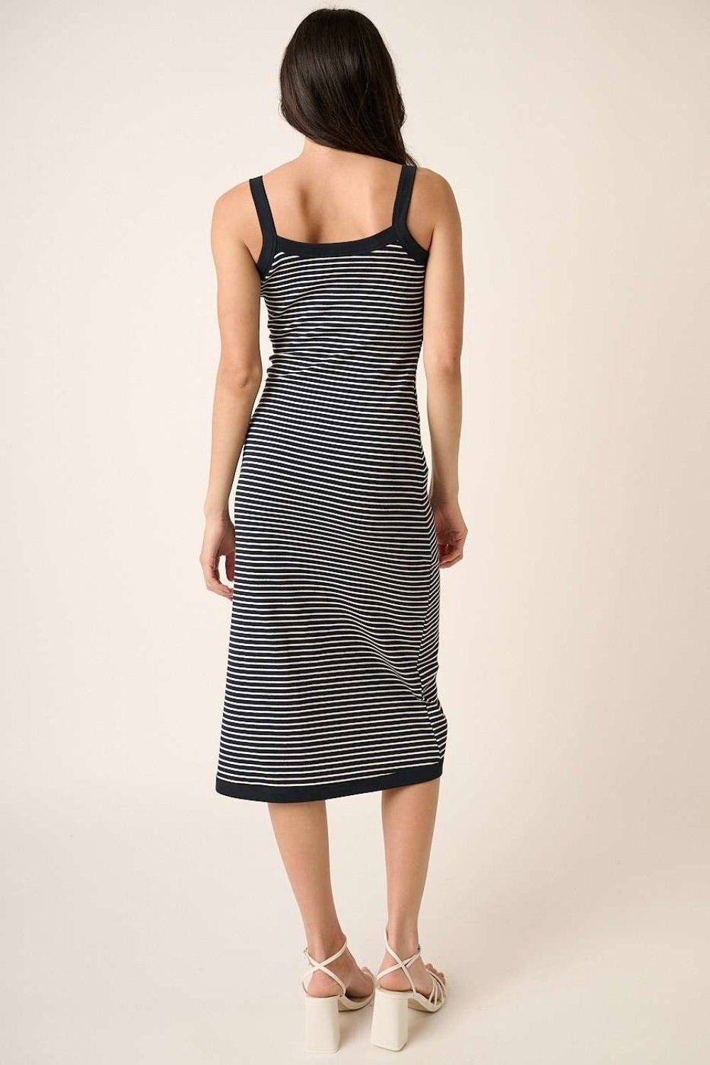 Mittoshop Contrast Striped Midi Cami Dress - NeoKira Unlimited