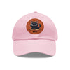 MEH Dad Hat with Leather Patch (Round) Caps Printify Light Pink / Light Brown patch Circle One size