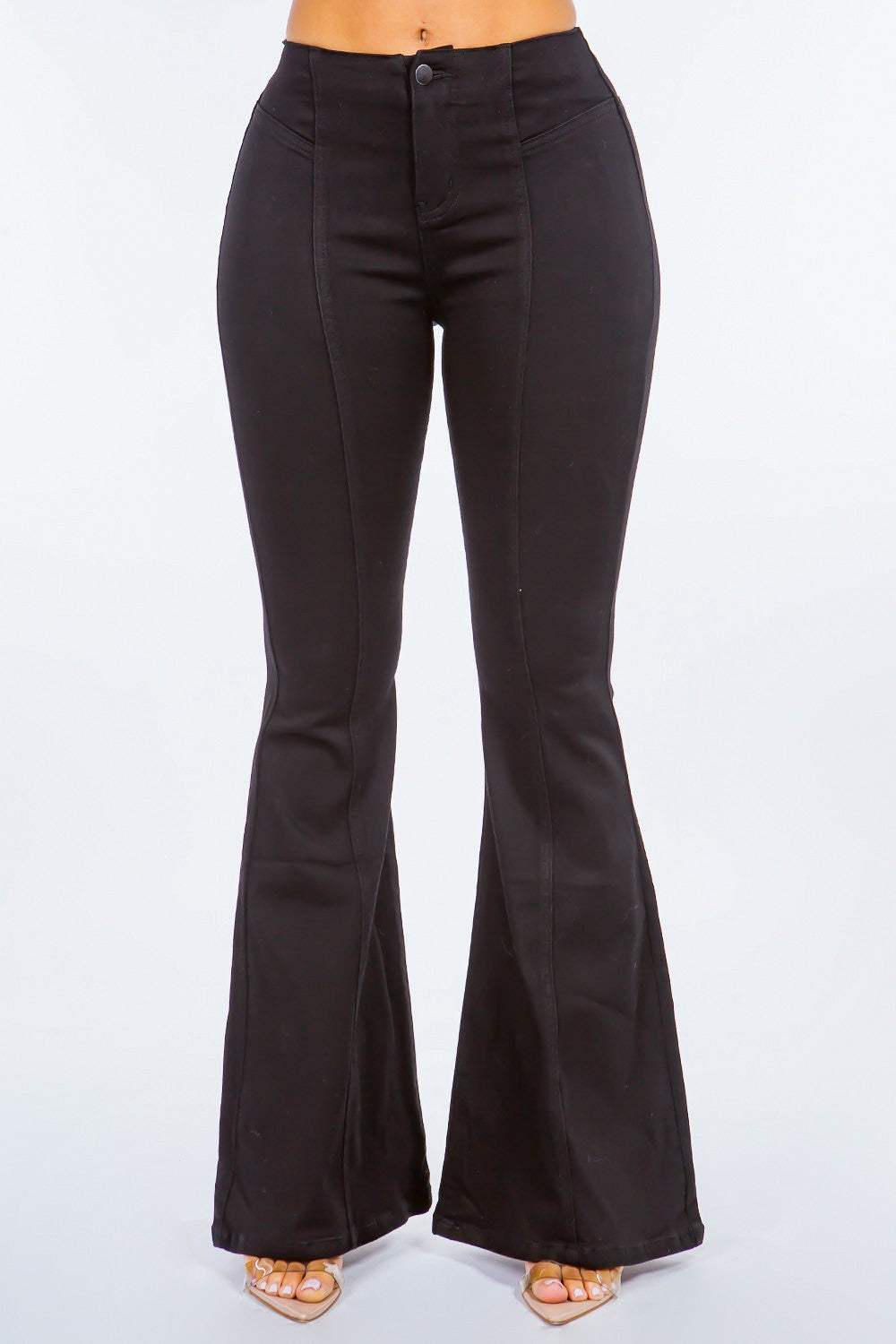 American Bazi High Waist Pull On Flare Jeans - NeoKira Unlimited
