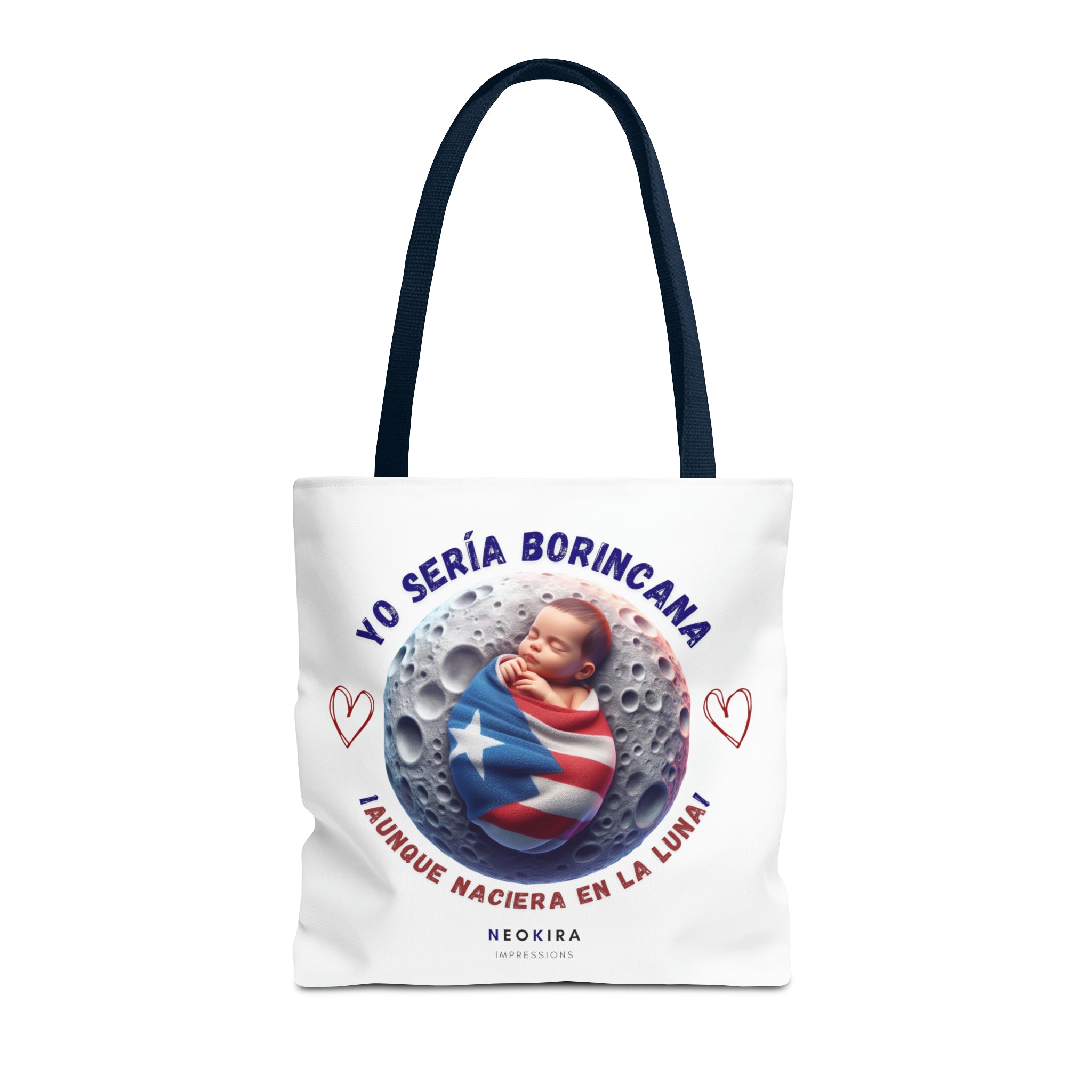 YO SERIA BORINCANA AUNQUE... Tote Bag Tote Bag Printify 16