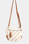 Fame Tassel Detail Weave Semi Circle Bag Handbag Trendsi   