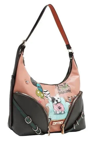 Nicole Lee USA Party King Shoulder Bag with 2 Accessory Front Pockets - NeoKira Unlimited