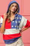 BiBi American Flag Theme Hoodie Hoodie Trendsi   