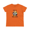 TIME TO WINE DOWN Women's Midweight Cotton Tee T-Shirt Printify Orange S 