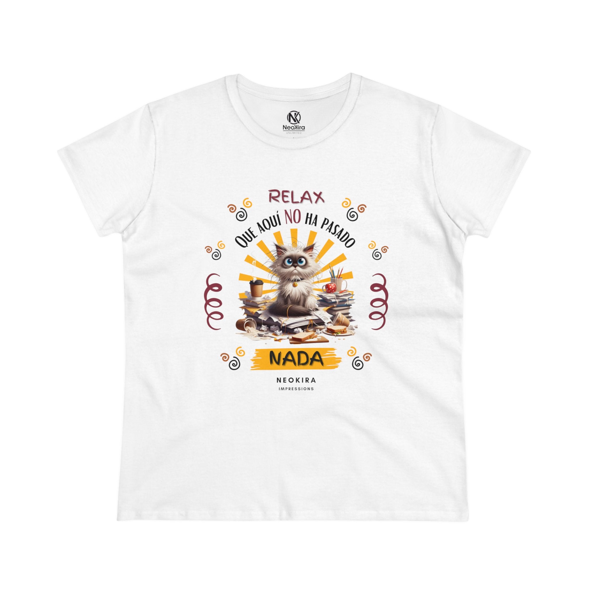 AQUI NO HA PASADO NADA Women's Midweight Cotton Tee - NeoKira Unlimited