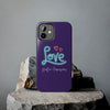 NEON LOVE PURPLE Tough Phone Cases Phone Case Printify iPhone 12  