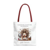 CUANDO ME LEVANTO Tote Bag Tote Bag Printify 18" × 18'' Red 