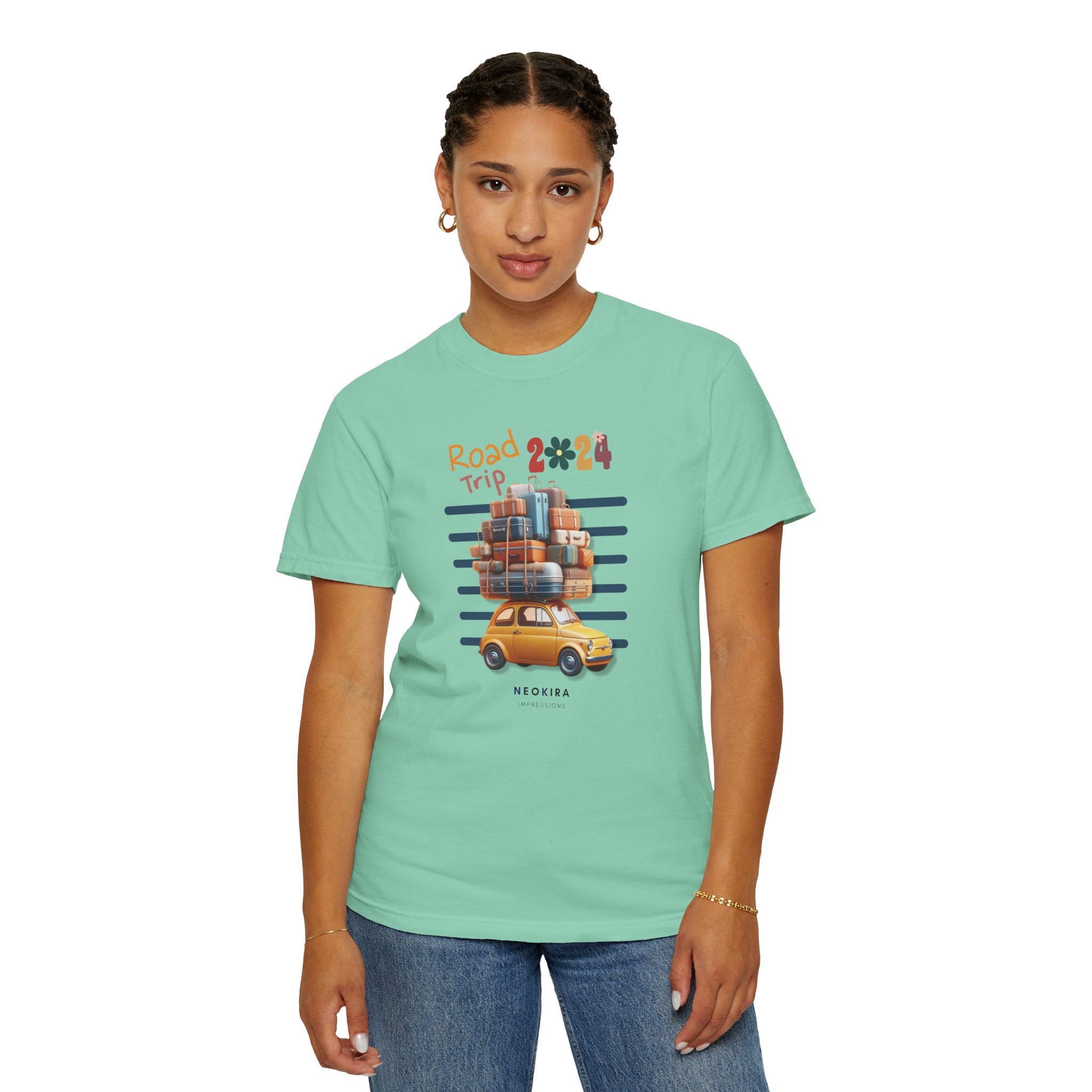 ROAD TRIP Unisex Garment-Dyed T-shirt T-Shirt Printify   