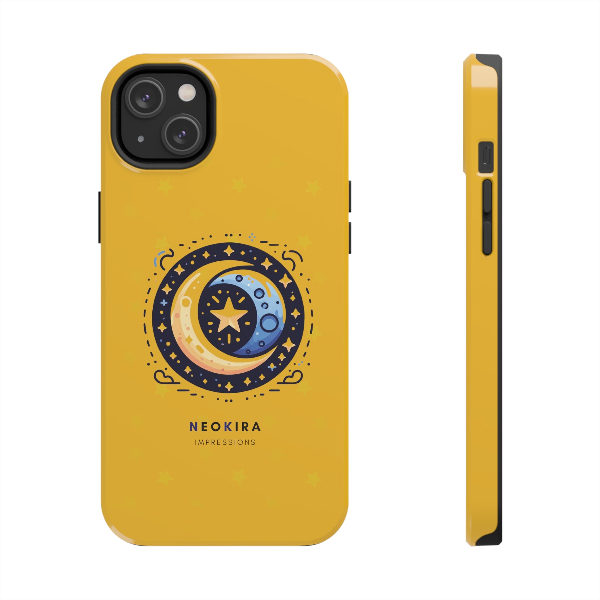 MOON AND STARS (YELLOW) Tough Phone Cases Phone Case Printify   