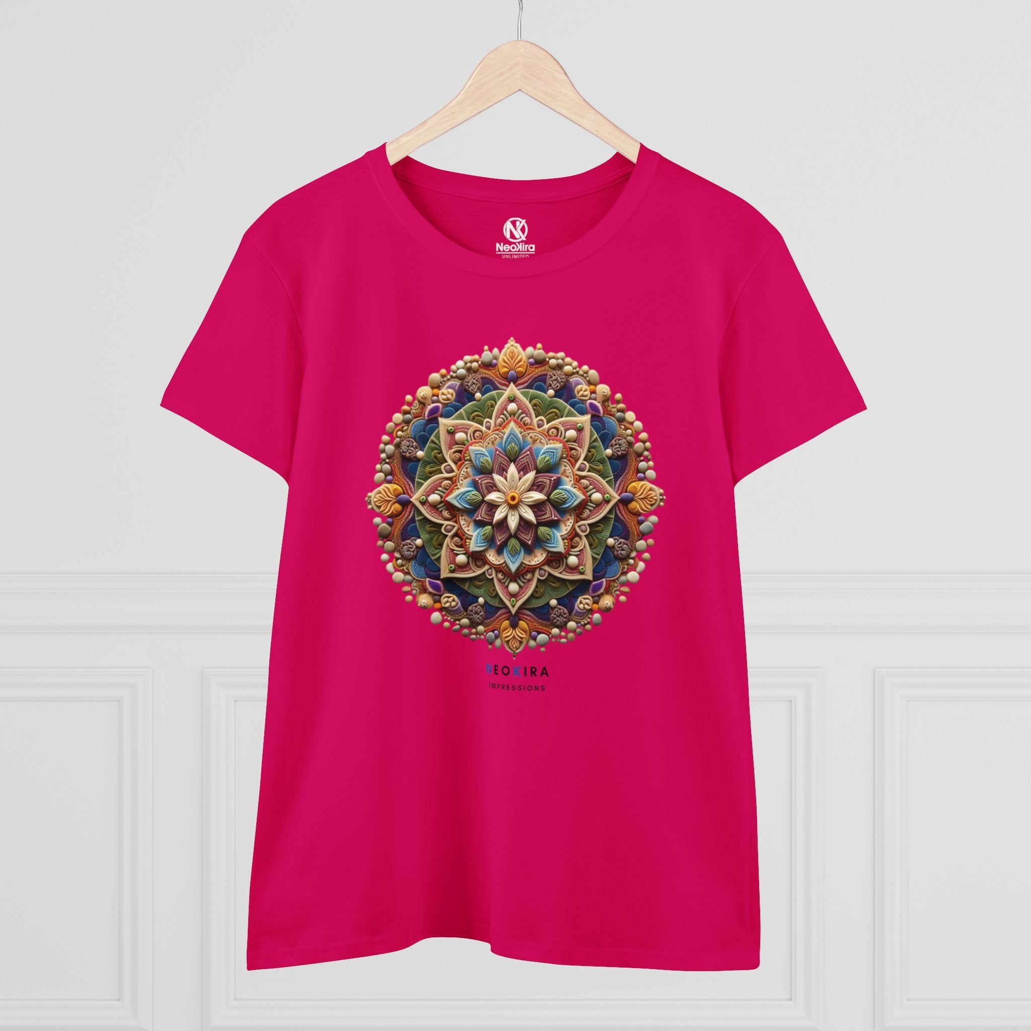 MANDALA Women's Midweight Cotton Tee T-Shirt Printify   