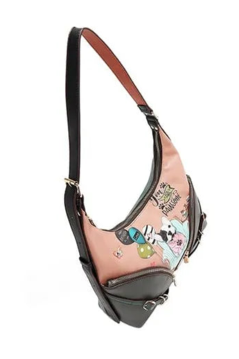 Nicole Lee USA Party King Shoulder Bag with 2 Accessory Front Pockets - NeoKira Unlimited