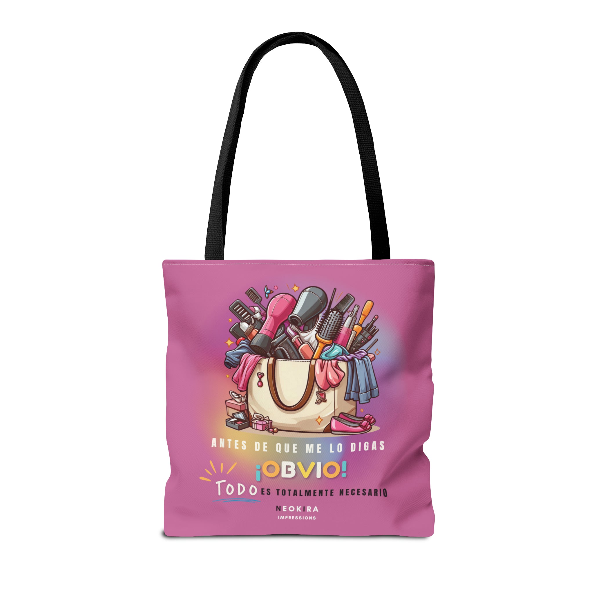 OBVIO QUE TODO ES NECESARIO (PINK) Tote Bag Tote Bag Printify   