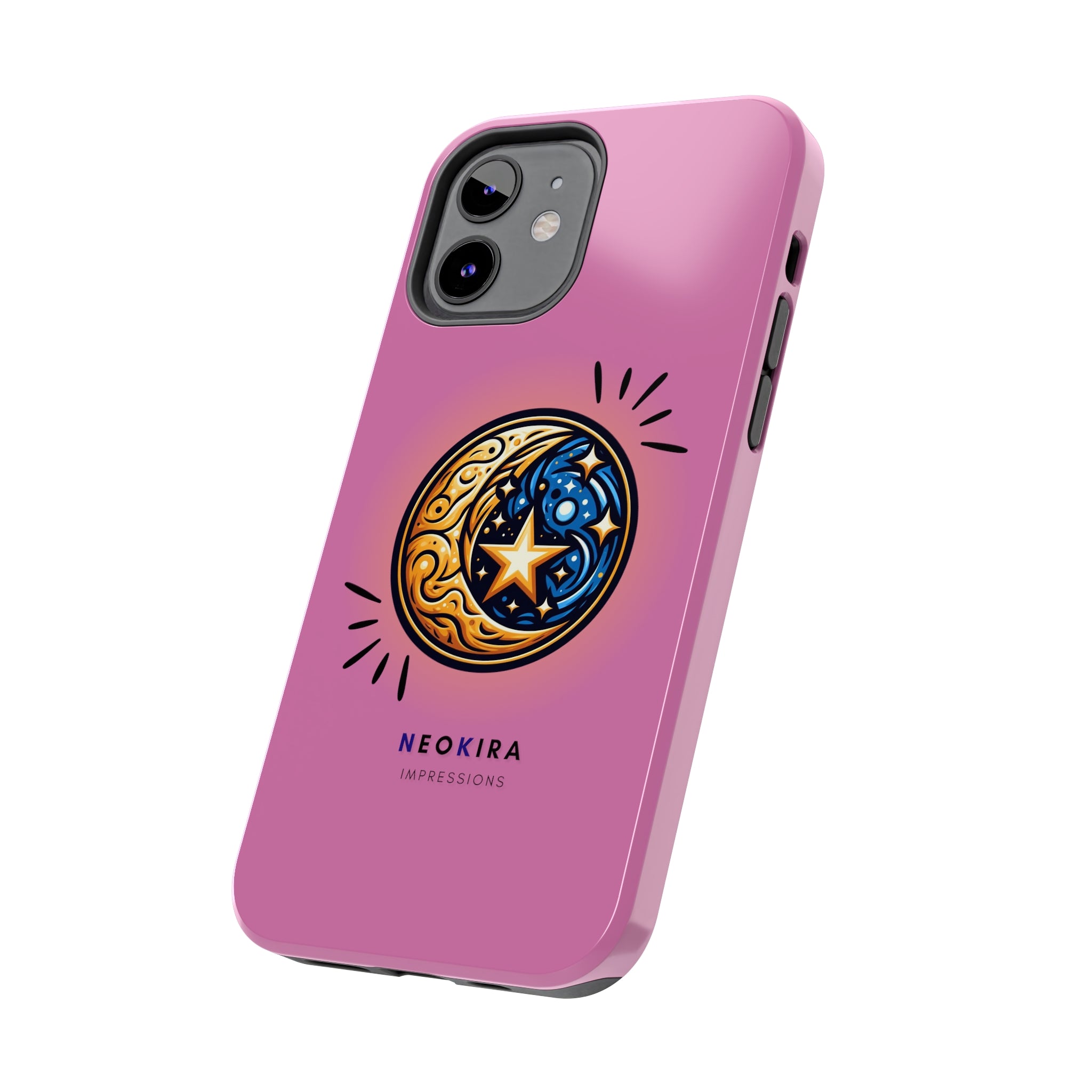 MOON AND STARS (PINK) Tough Phone Cases Phone Case Printify   