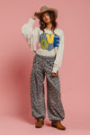 BiBi LOVE Heart Patch Slit French Terry Sweatshirt - NeoKira Unlimited