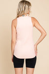 Culture Code Ribbed Round Neck Tank Tank Top Trendsi   