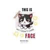 THIS IS MY I DON'T CARE FACE Kiss-Cut Vinyl Decals Paper products Printify   