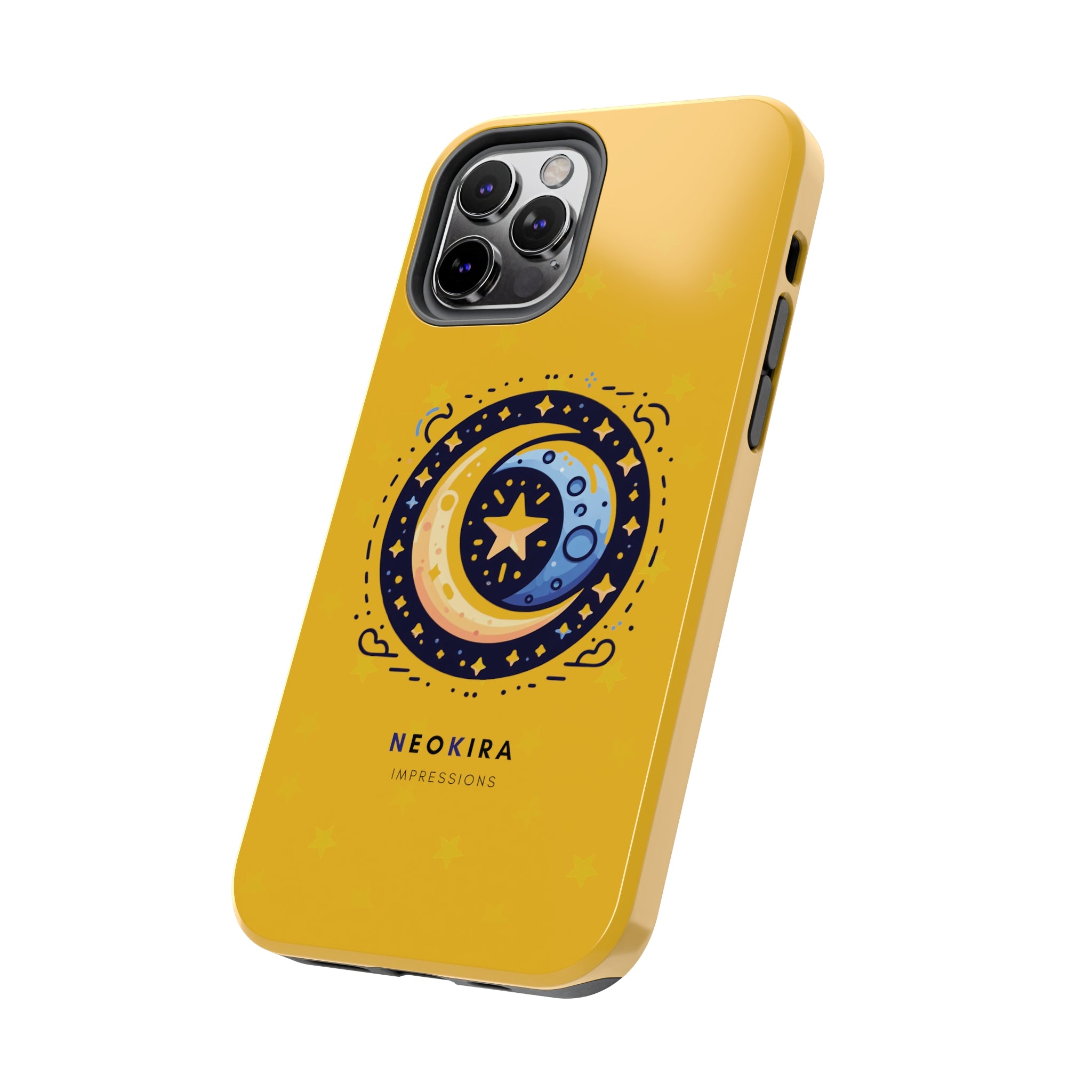 MOON AND STARS (YELLOW) Tough Phone Cases Phone Case Printify   