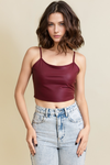 Leatherette Strappy Crop Cami Top Bralette Leto Collection   