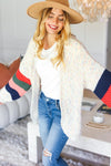 Haptics Full Size Color Block Open Front Cardigan Cardigan Trendsi   