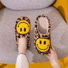 Melody Smiley Face Leopard Slippers Slippers Trendsi LEOPARD S 