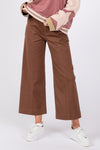 SAGE + FIG Wide Leg Cropped Pants Pants Trendsi Mocha S 