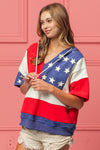 BiBi American Flag Theme Hoodie Hoodie Trendsi   