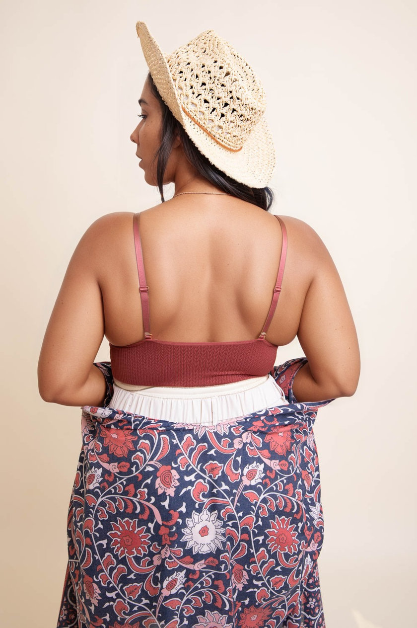 Curvy Waistband Loop Lace Brami – Elegant Plus Size Lace Detail - NeoKira Unlimited