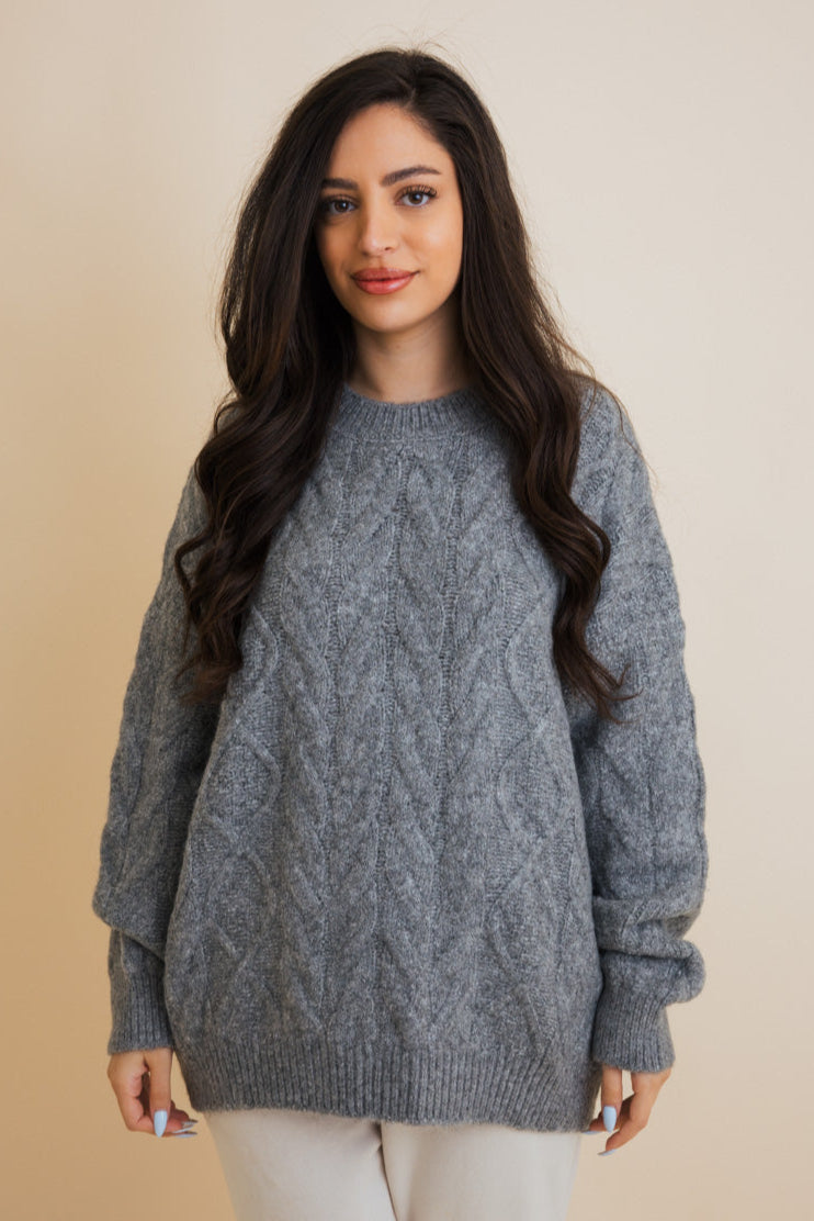 Classic Soft Cable Knit Pullover Sweater - NeoKira Unlimited