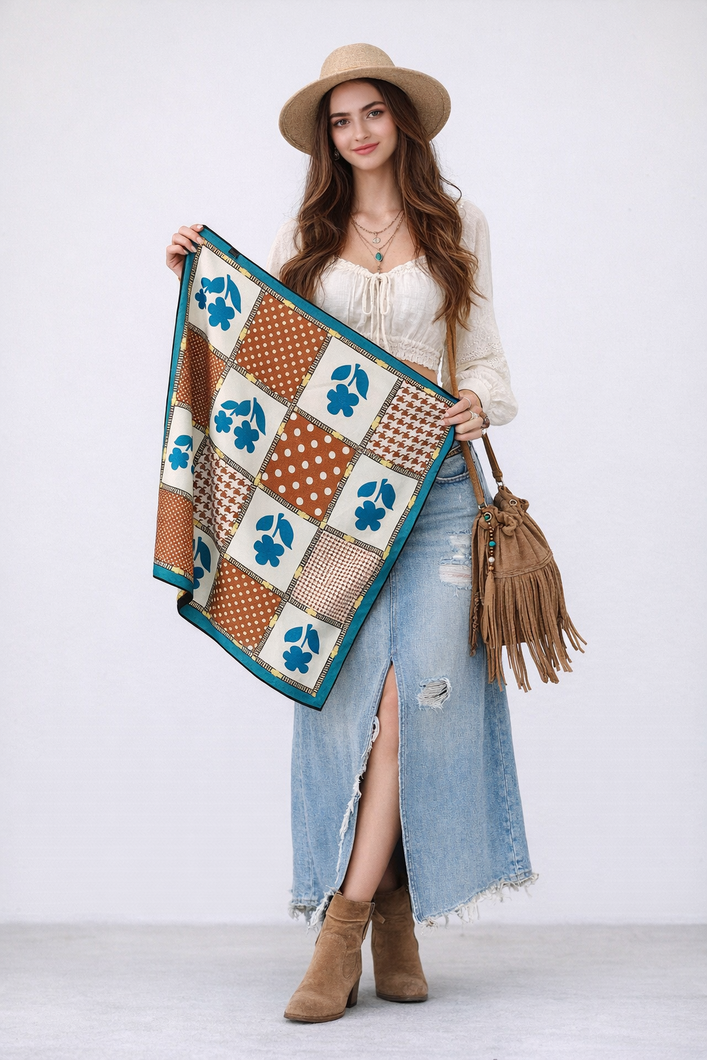 Luxury Reversible Silky Scarf - Two-Tone Double-Sided Design - NeoKira Unlimited