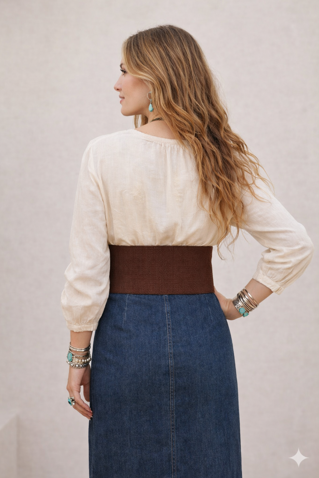 Elastic Wide Vegan Leather Corset Belt - NeoKira Unlimited
