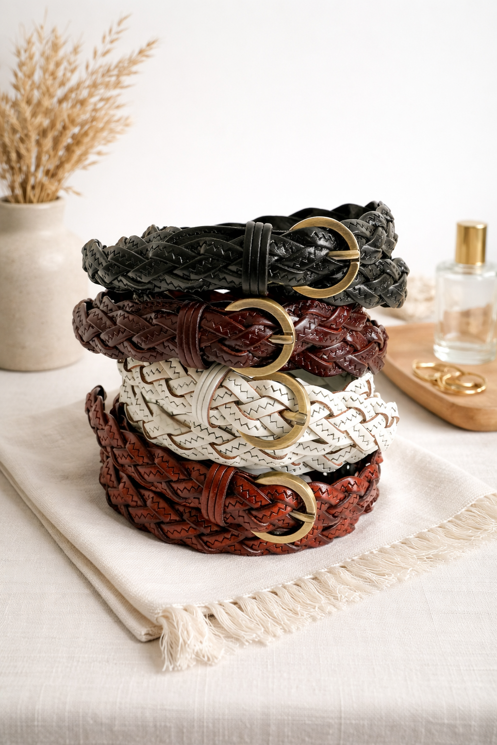 Classic Braided Leather Belt – Timeless Style for Every Outfit - NeoKira Unlimited
