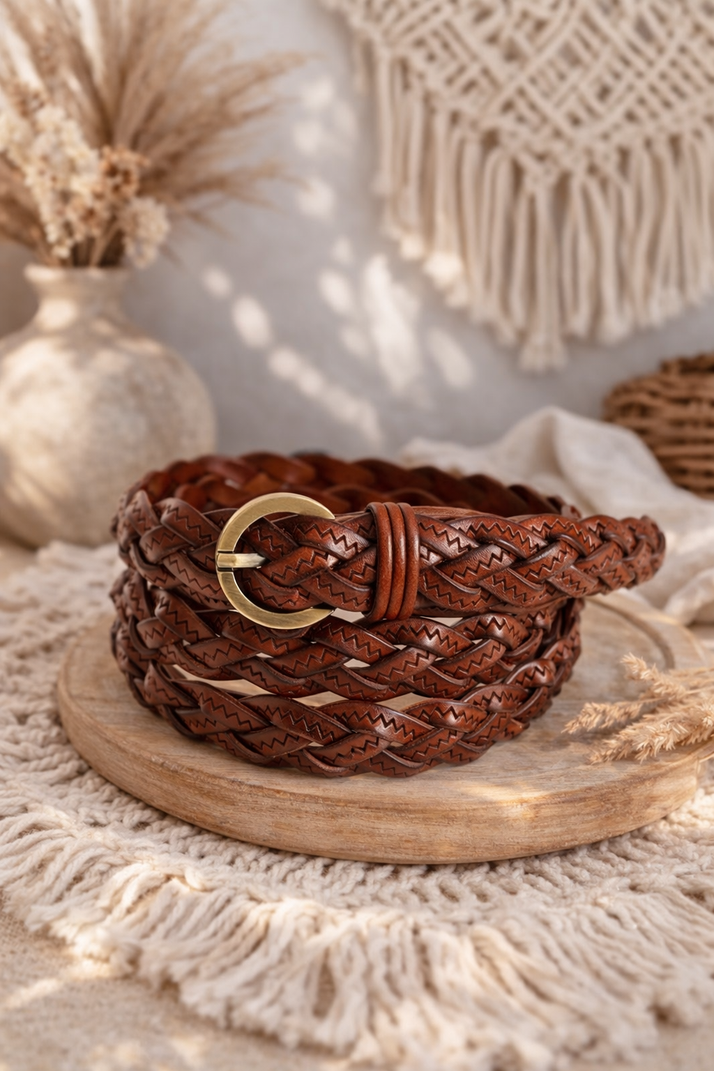 Classic Braided Leather Belt – Timeless Style for Every Outfit - NeoKira Unlimited