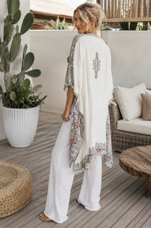 Bohemian Artisan Stitch Tapestry Kimono - NeoKira Unlimited